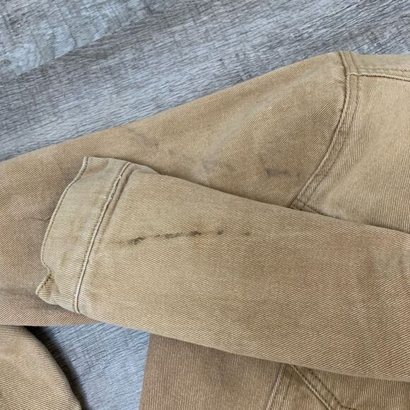 Liquor N Poker Men Denim Jean Jacket Brown Tan Large - Picture 7 of 7